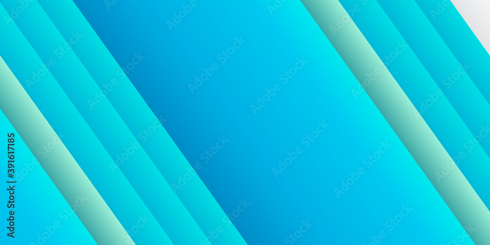 Blue green abstract presentation background with 3D stripes layers Blue green abstract presentation background with 3D stripes layers