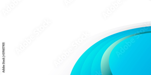 Blue green white abstract wavy background with business and corporate concept
