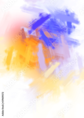 Brushed Painted Abstract Background. Brush stroked painting. Artistic vibrant and colorful wallpaper..