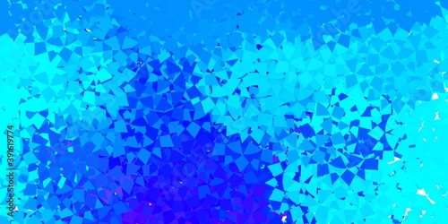 Light pink  blue vector texture with random triangles.