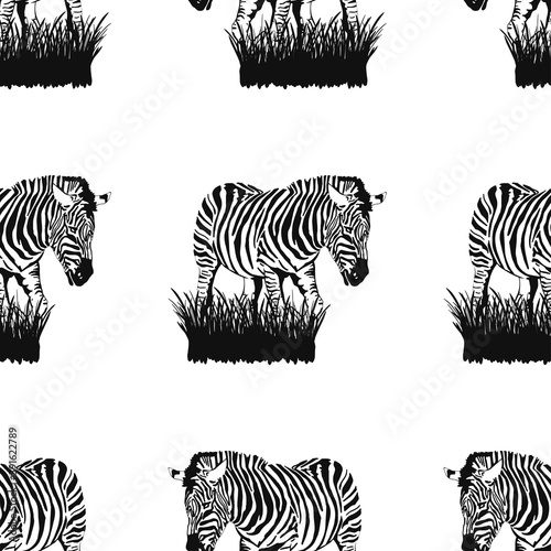 Zebra Horse Print, Animal Pattern Vector