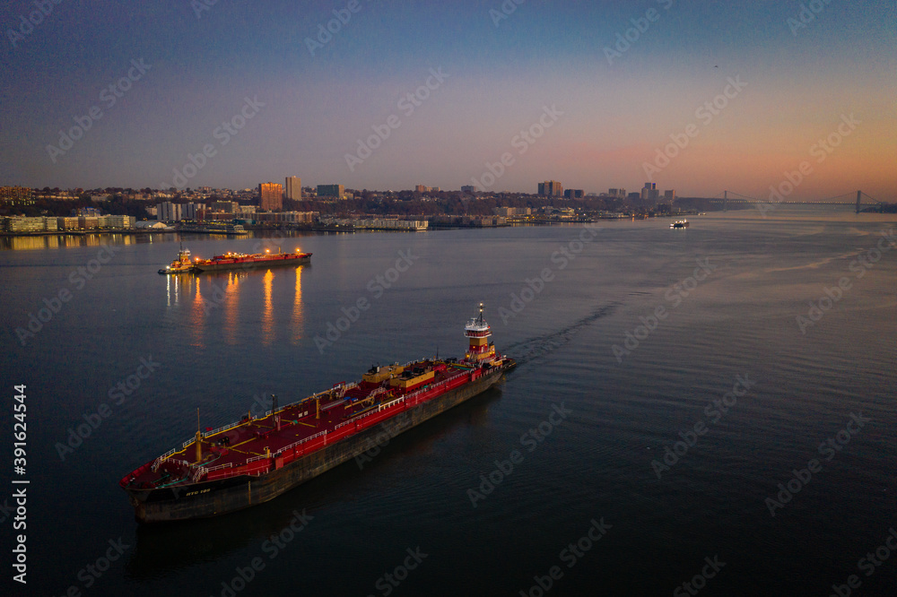 Aerial Sunrise in Edgewater New Jersey 