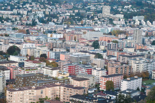 Lugano cityscape view