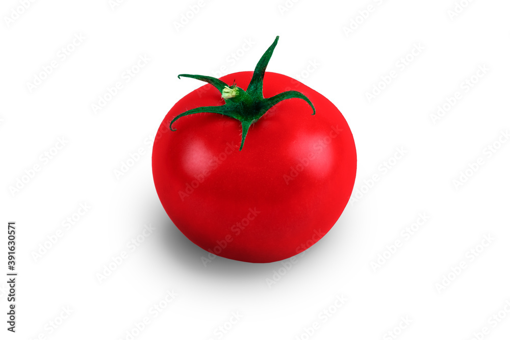 red cocktail tomato isolated on white background, close up red cocktail tomato isolated on white background, close up