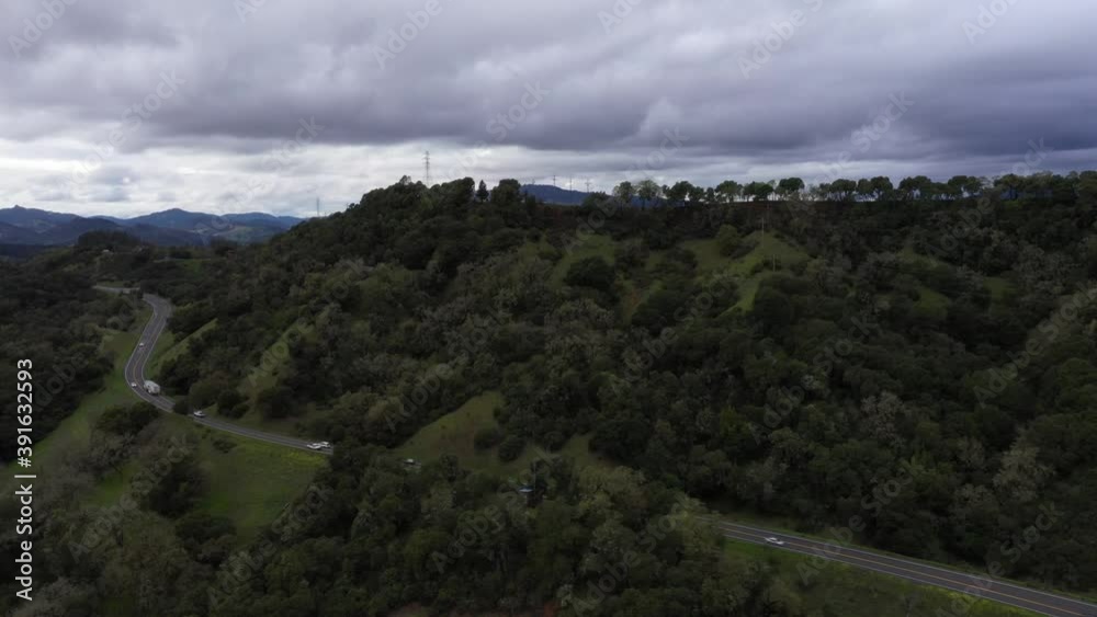 Drone Scenic View of Road and Lake in Northern California Drone Scenic View of Road and Lake in Northern California