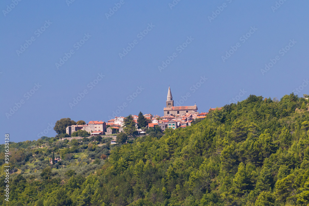 Town Groznjan view from Parenzana