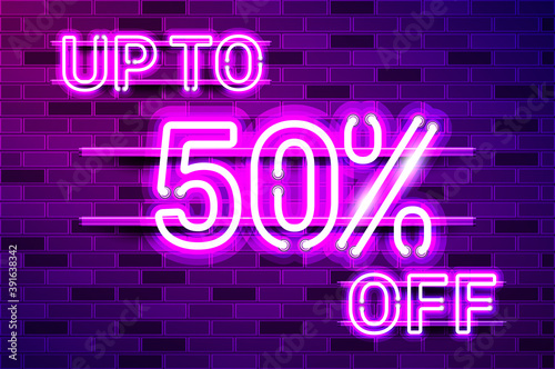 UP TO 50 percent OFF glowing purple neon lamp sign