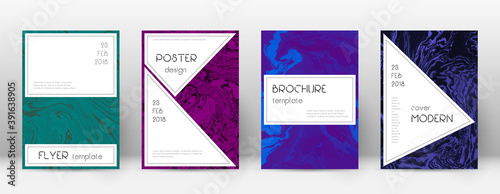 Abstract cover. Cute design template. Suminagashi 
