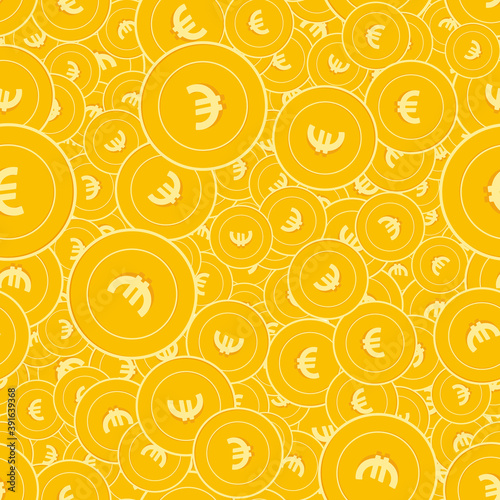European Union Euro coins seamless pattern. Wondro