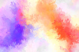 Abstract background of colorful brush strokes. Brushed vibrant wallpaper. Painted artistic creation. Unique and creative illustration.