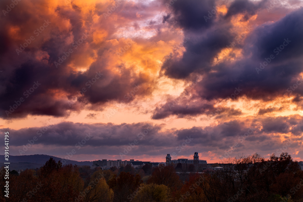 Sunset Clouds Over Fayetteville