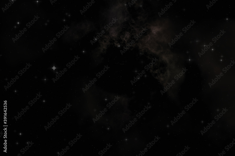 Fototapeta premium Star field in galaxy space with colorful nebula. Sci fi background of deep space. Ethereal wallpaper.