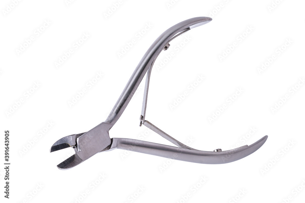 Medical cutting pliers isolated on white background Medical cutting pliers isolated on white background