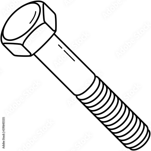 Plain stainless steel hex bolt