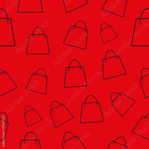 seamless pattern with shopping bag, vector illustration