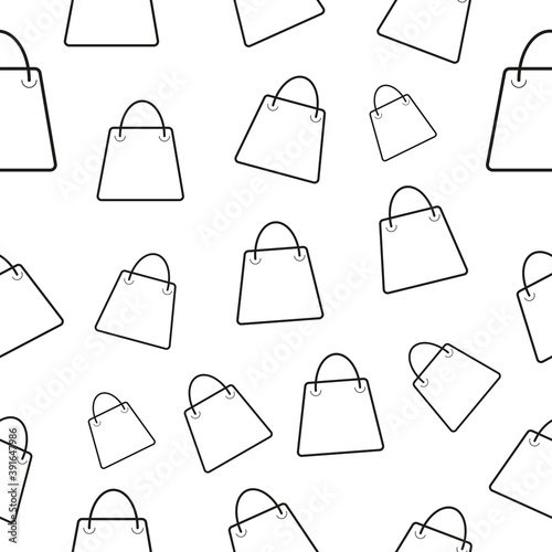 Pattern with shopping bag  vector illustration