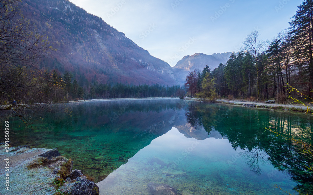 Bluntautal, Salzburger Land, Österreich, an einem Herbstmorgen