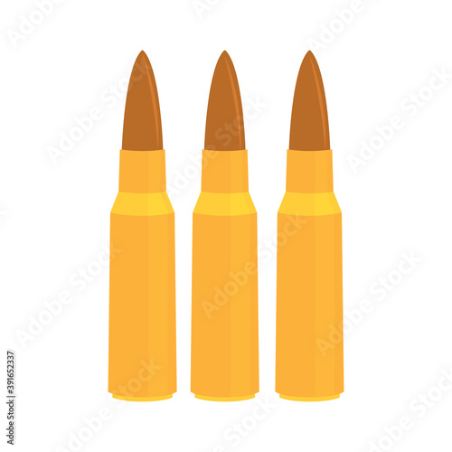 Isolated golden bullets medieval war icon- Vector
