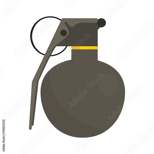 Isolated grey grande gun war icon- Vector