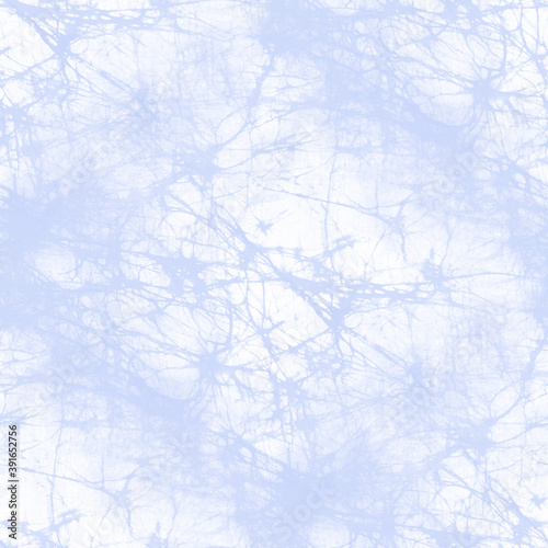 Decorative winter background with light blue ink stains. Seamless pattern. 