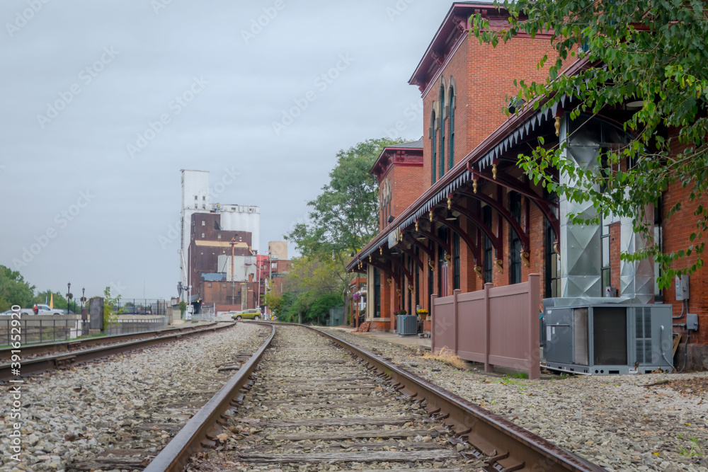 Railroad tracks through Kent, Ohio
