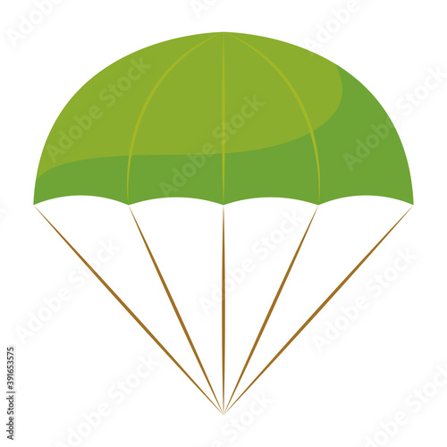 Isolated parachute soldier gun war icon- Vector