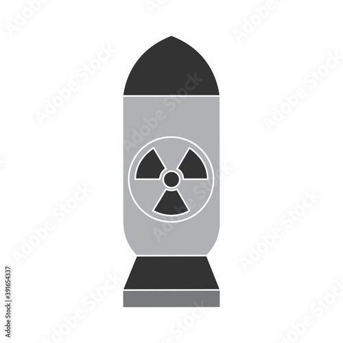 Isolated athomic bomb gun war icon- Vector