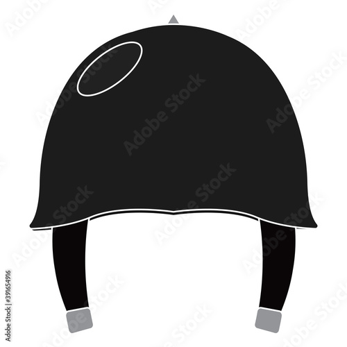 Isolated black helmet gun war icon- Vector