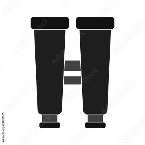Isolated binoculars soldier gun war icon- Vector