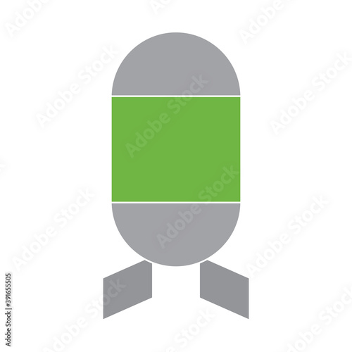 Isolated bomb soldier gun war icon- Vector