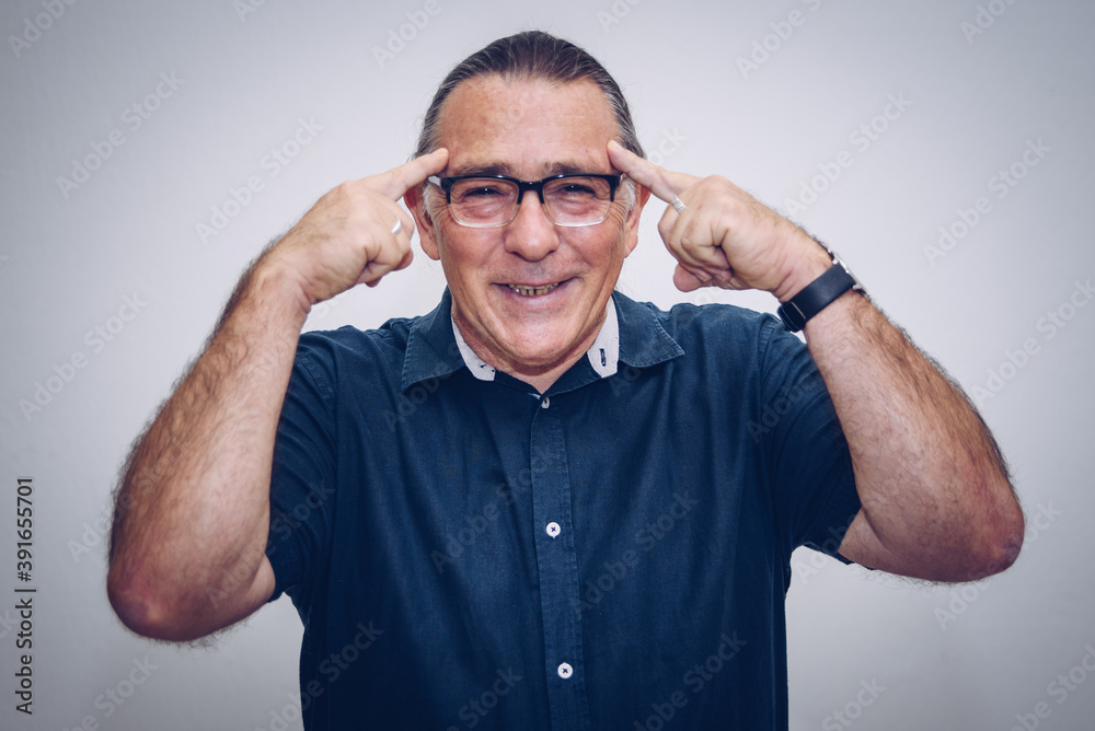 an adult man catches makes a gesture to have an idea an adult man catches makes a gesture to have an idea