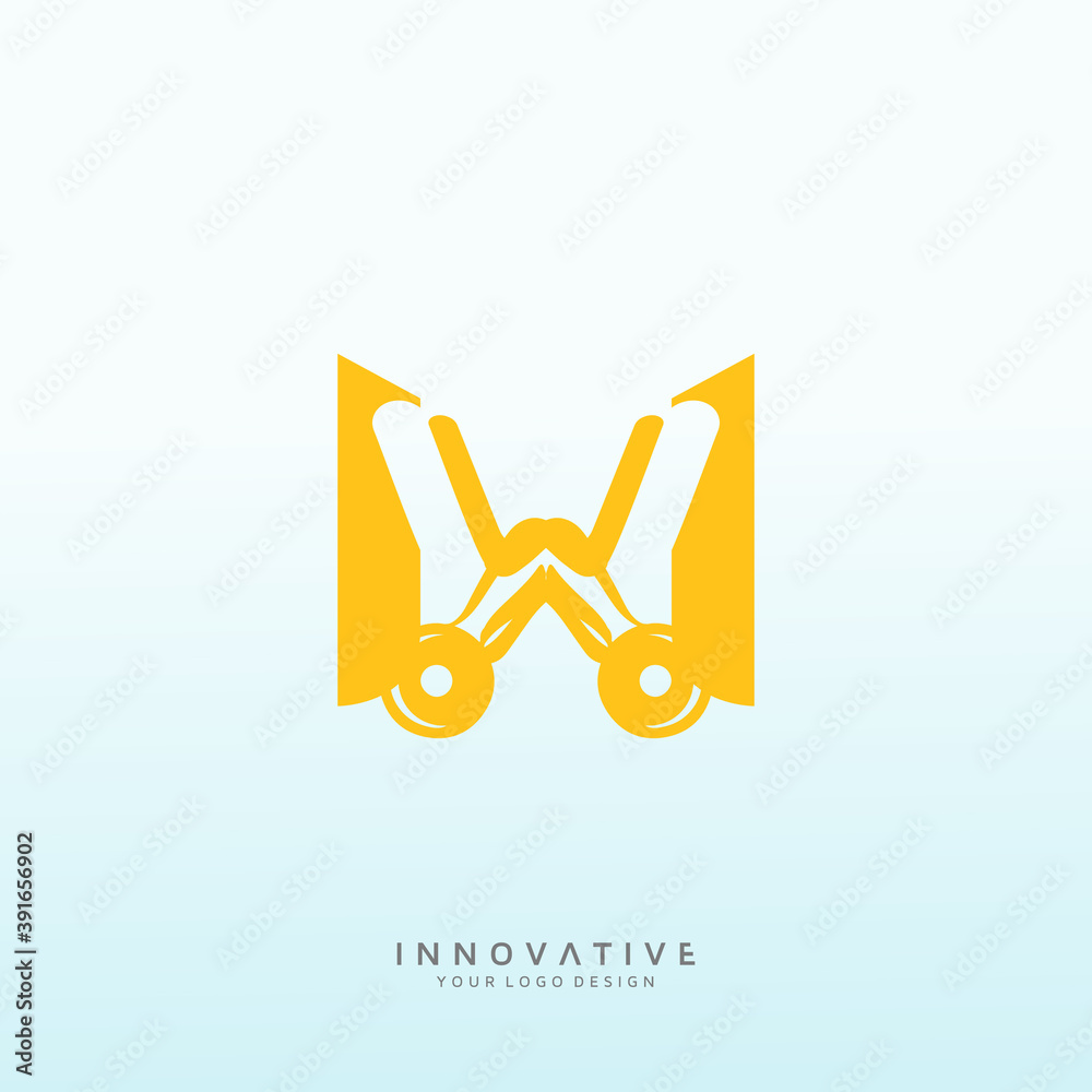 Alphabet W fitness vector logo design, Graphic designer studio Concept. Alphabet W fitness vector logo design, Graphic designer studio Concept.