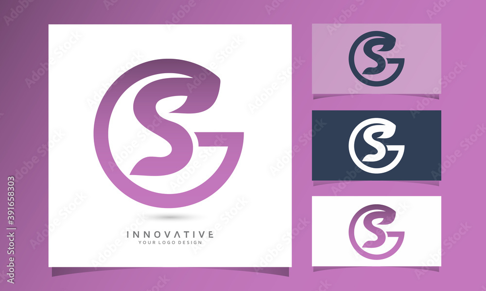 Alphabet SG vector logo design template, Graphic designer studio Concept. Alphabet SG vector logo design template, Graphic designer studio Concept.