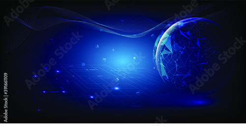 Futuristic blue background design for digital advertising product background banner and wallpaper.Vector illustration.