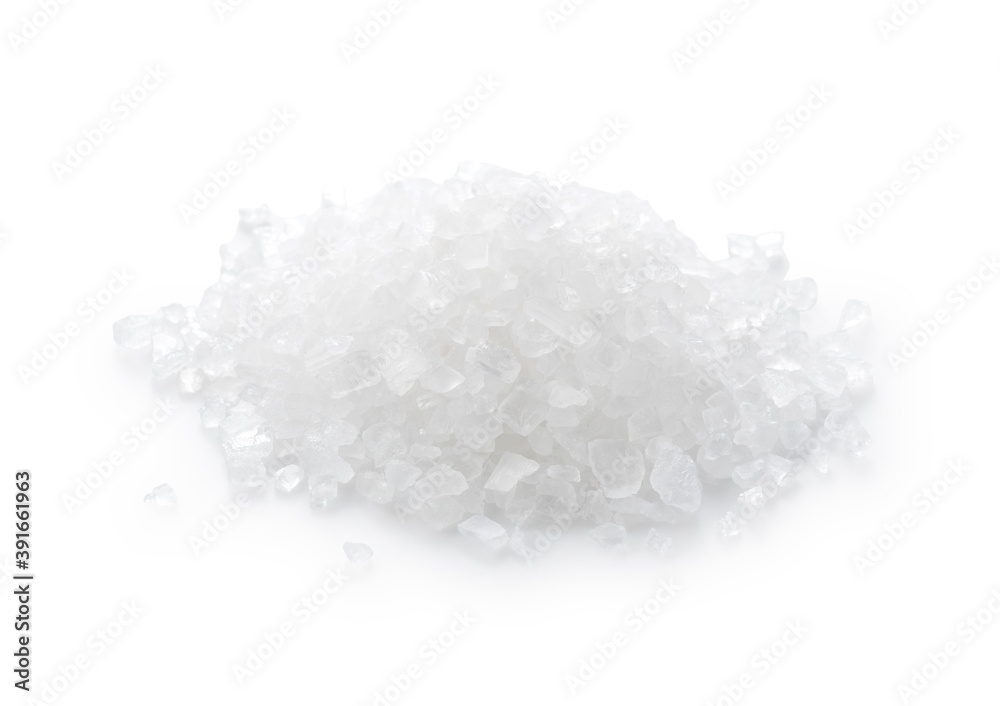 Himalayan rock salt on a white background Himalayan rock salt on a white background