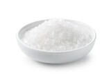 Himalayan rock salt on a white background