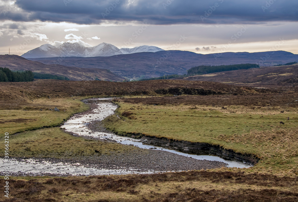 Landscape photographed in Scotland, in Europe. Picture made in 2019.