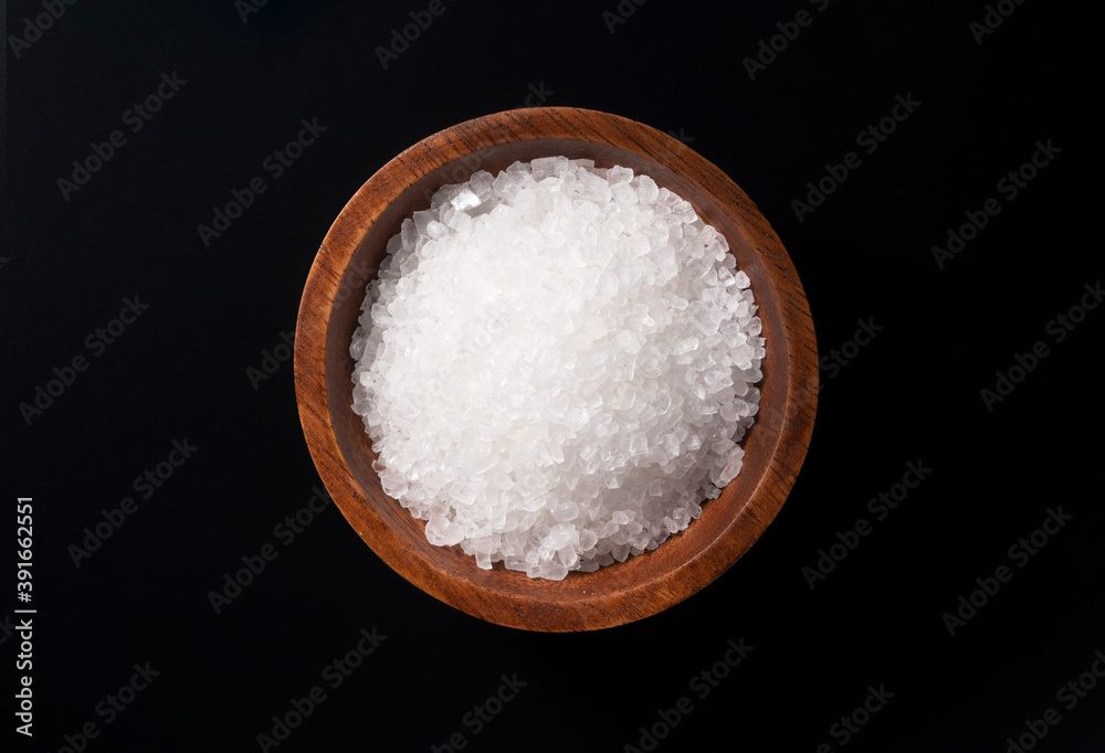 Himalayan rock salt on a black background Himalayan rock salt on a black background
