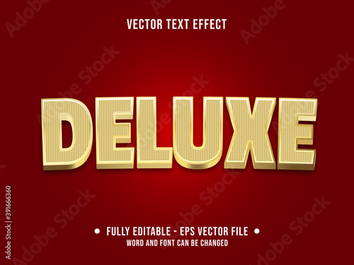 Editable text effect - deluxe gold pattern color gradient modern style