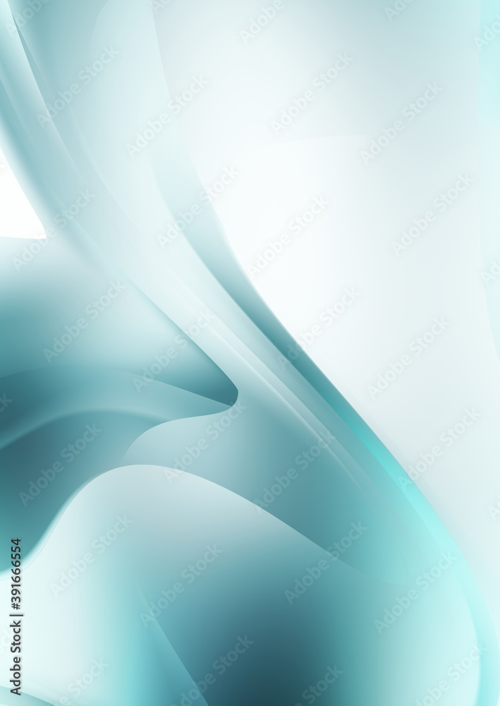 Fototapeta premium Fluid abstract background with colorful gradient. 2D illustration of modern movement.