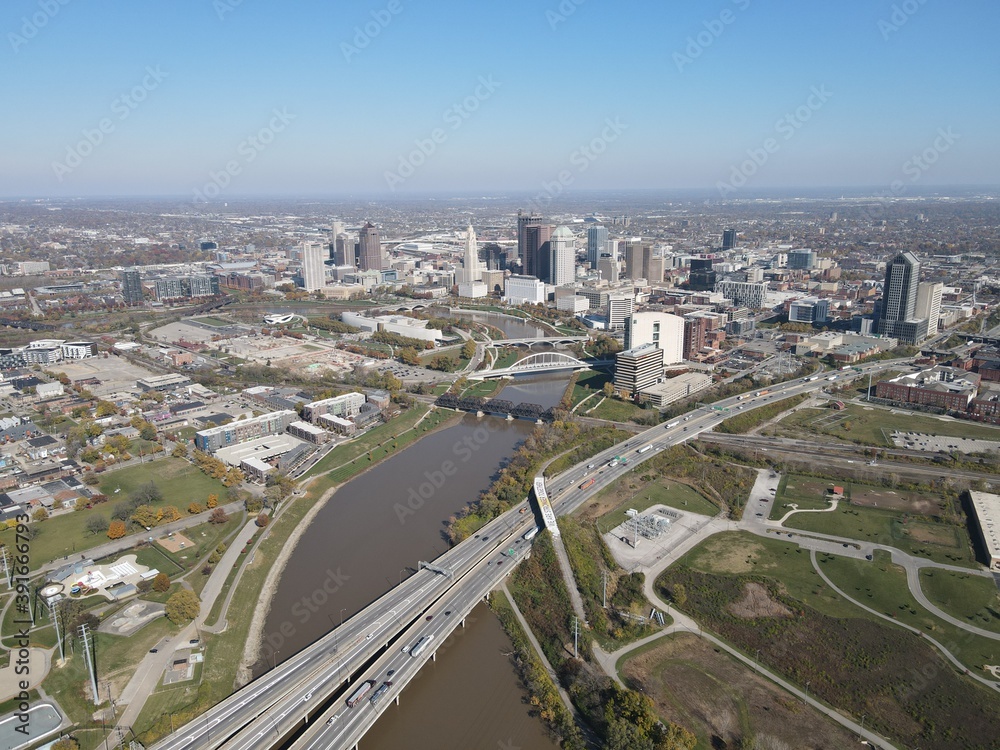 Naklejka premium aerial view