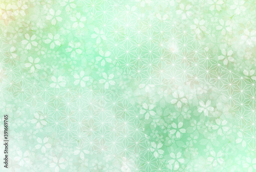 桜　和柄　年賀状　背景