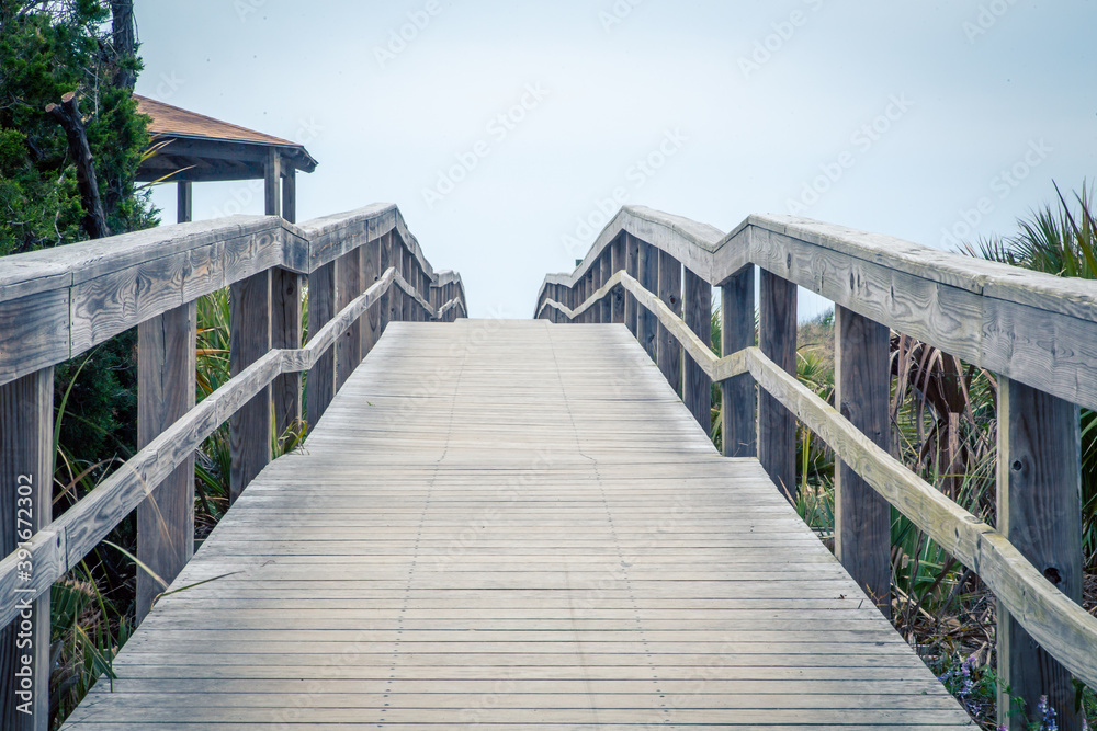wooden walkway to the beach 