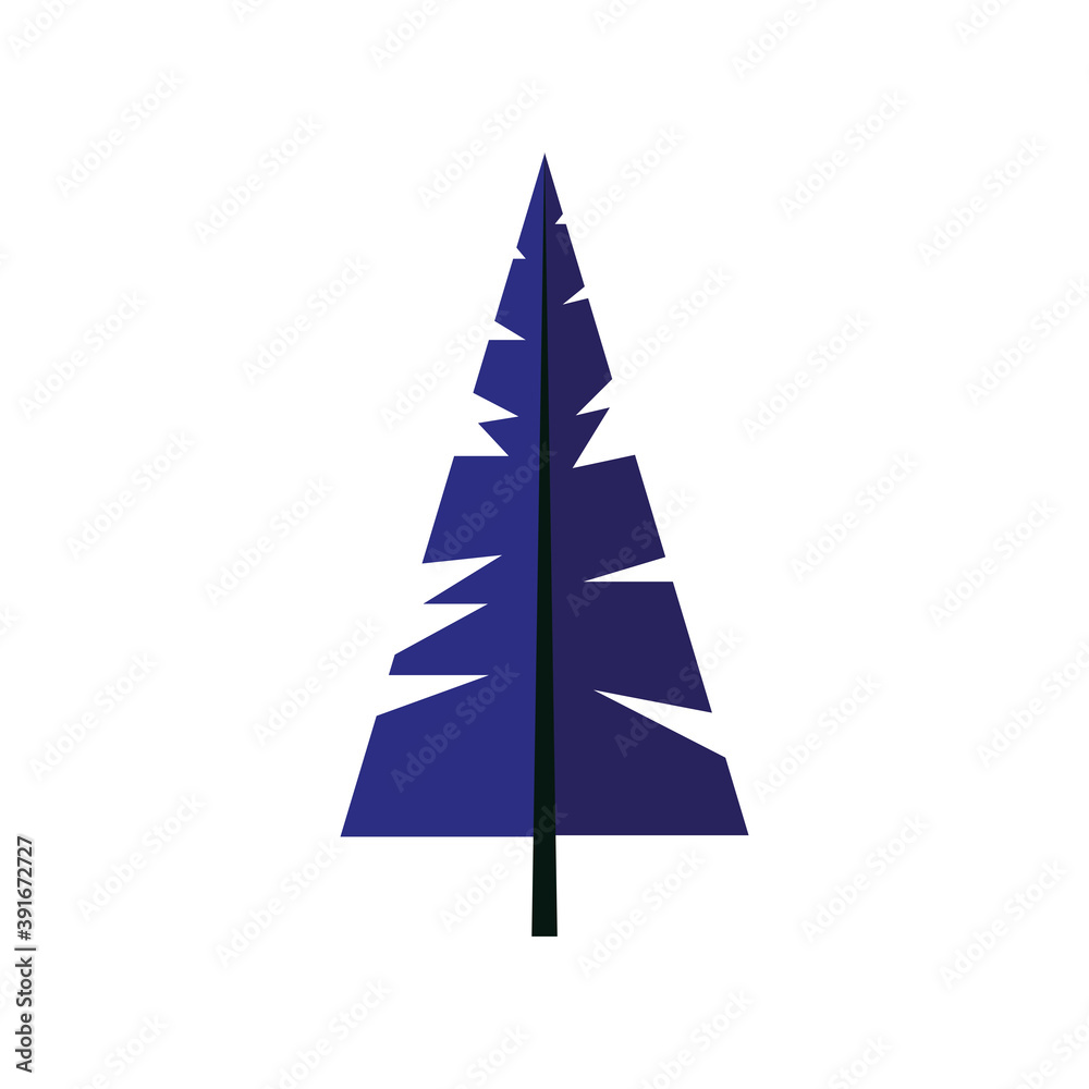 Fototapeta premium pine tree forest isolated icon