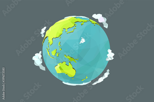 Polygonal Earth. earth Illustration vector.