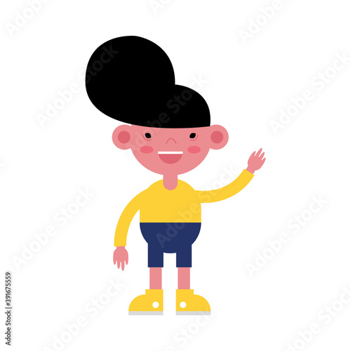 cute little boy avatar charater