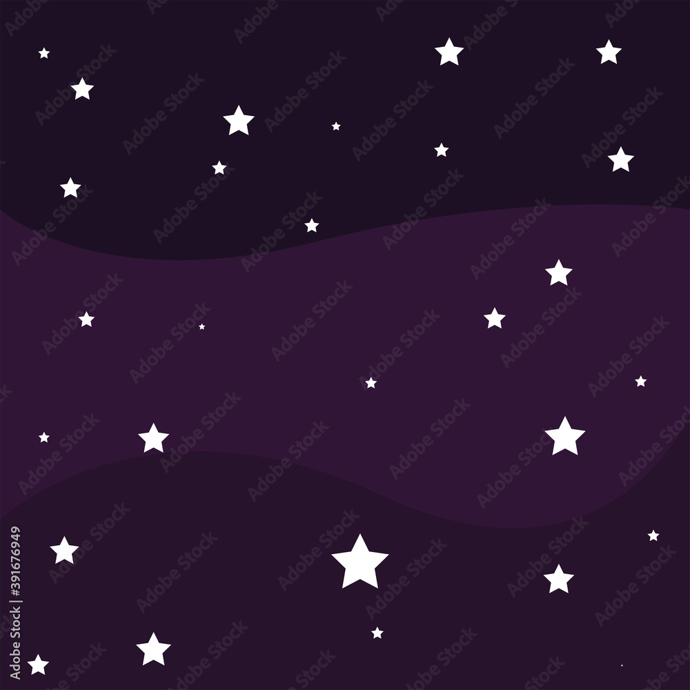 night starry scene isolated icon