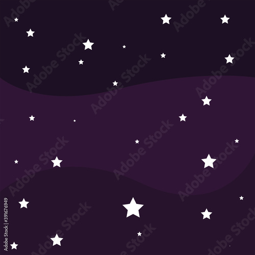 night starry scene isolated icon