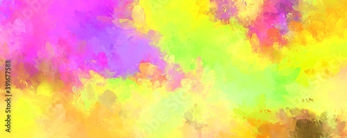 Abstract background of colorful brush strokes. Brushed vibrant wallpaper. Painted artistic creation. Unique and creative illustration.