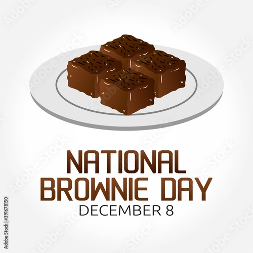 National Brownie Day Vector Illustration. Suitable for greeting card poster and banner